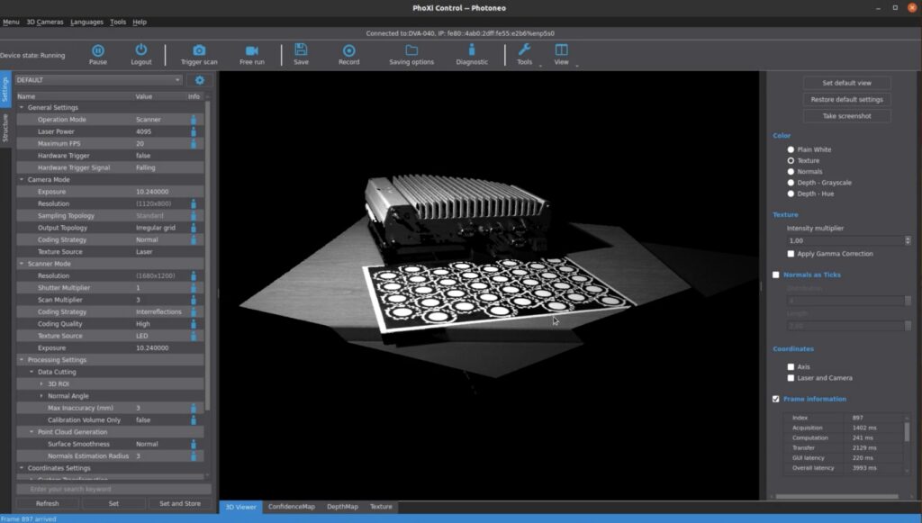 3d camera - reference points marker 